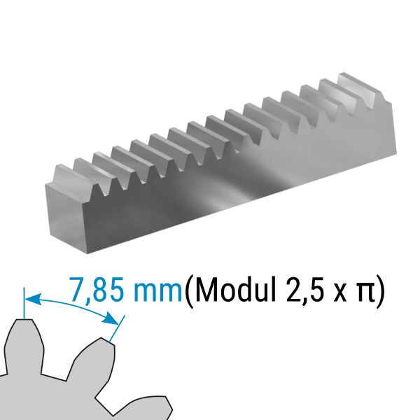 Zahnstangen aus Stahl C45 Modul 2 